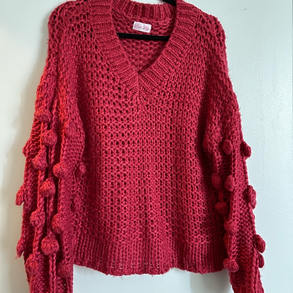 Balloon sleeve sweater